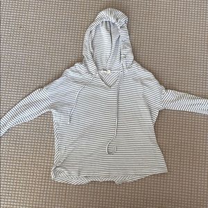 Striped hoodie pullover